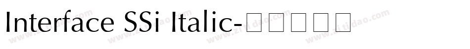 Interface SSi Italic字体转换